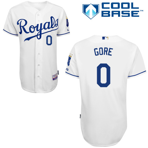 Terrance Gore #0 MLB Jersey-Kansas City Royals Men's Authentic Home White Cool Base Baseball Jersey